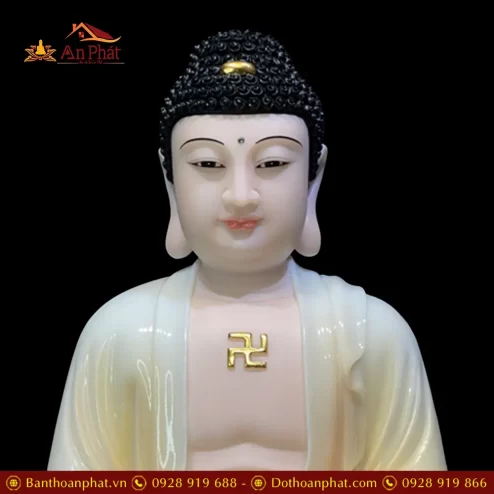 tuong phat duoc su bot da cao cap son vang ngoi dai sen t268900005