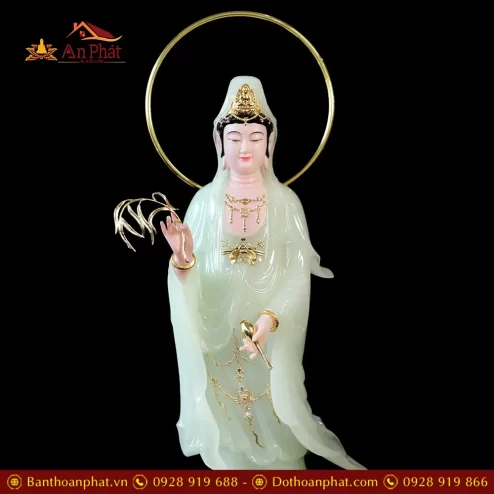 tuong phat tay phuong tam thanh bot da xanh ngoc dang dung may cao cap t246800009