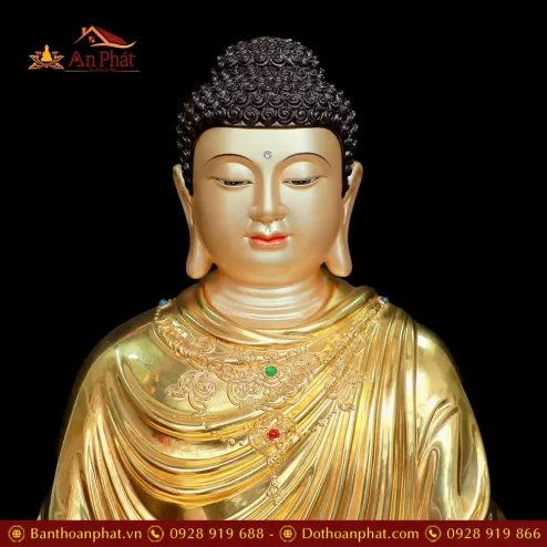 tuong phat thich ca mau ni tinh tam dat vang an bao bang dong cao cap t260900005