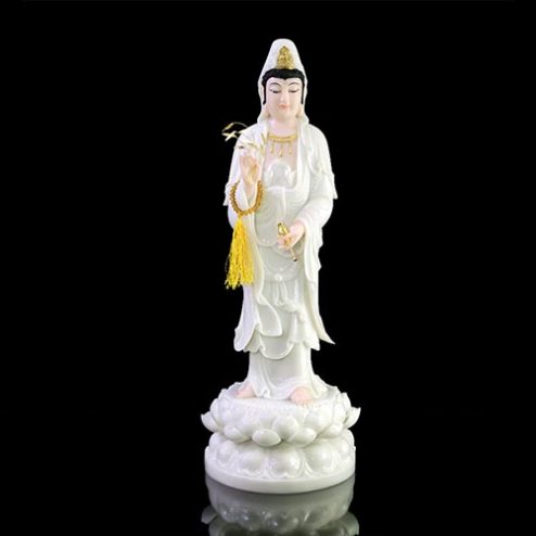 Tượng Quan Âm Bồ Tát Bột Đá Cao Cấp Dáng Đứng T2572