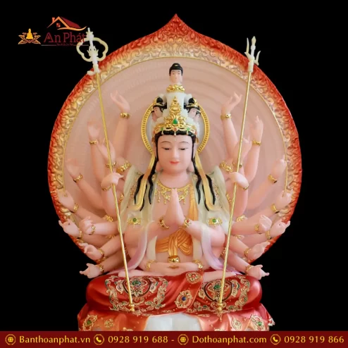 tuong thien thu thien nhan nghin mat nghin tay bot da son mau ve gam t267300004